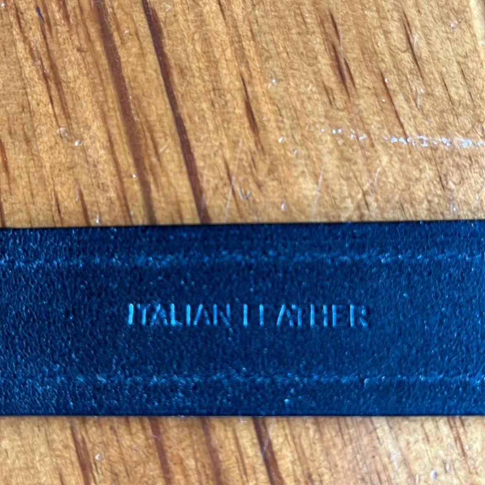 Polo Ralph Lauren Italian Black Leather Belt Sz 42
